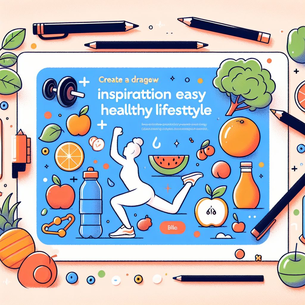 Poster Inspiratif Gaya Hidup Sehat yang Mudah untuk Digambar