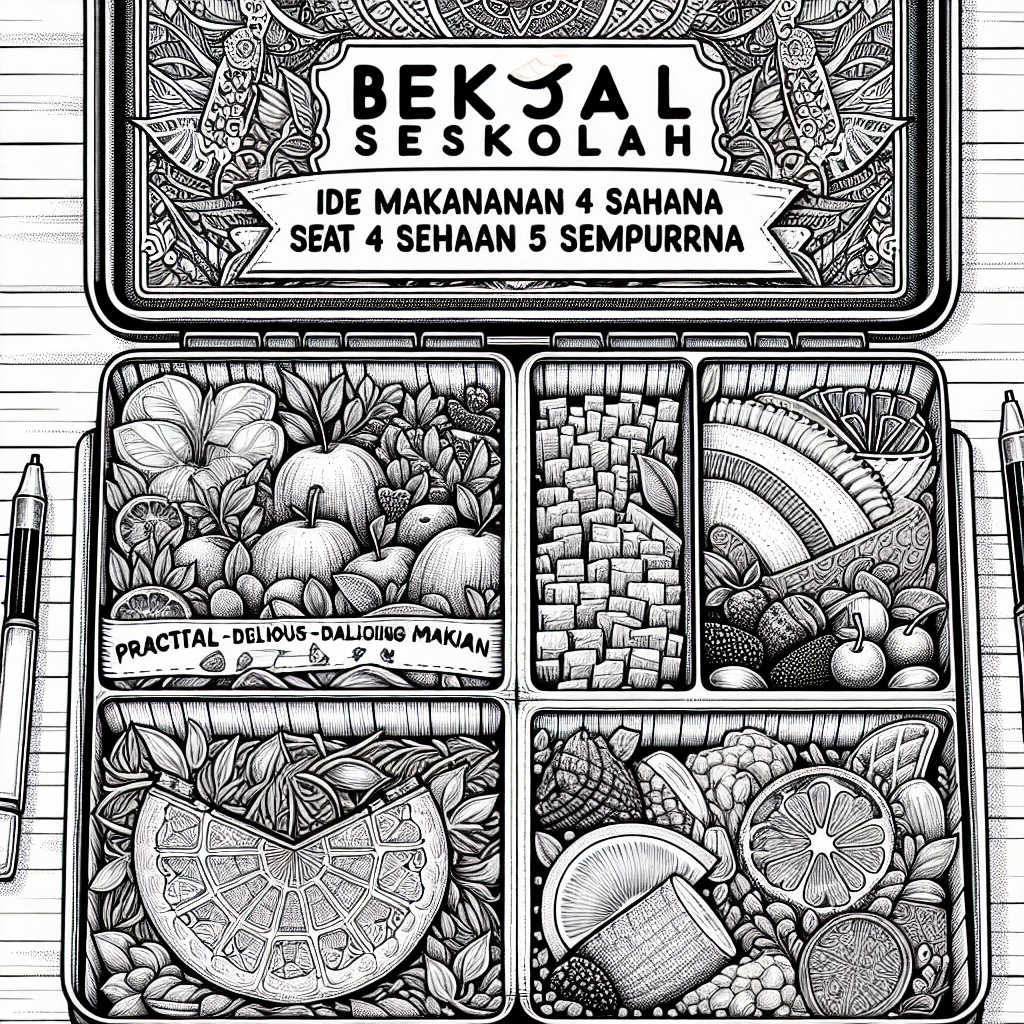Bekal Sekolah: Ide Makanan 4 Sehat 5 Sempurna yang Praktis dan Lezat